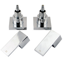 Alessandro Short Twin Shower Tap Set